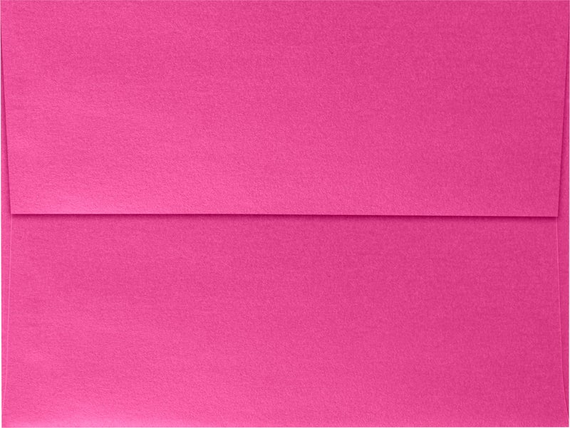 LUXPaper A7 Invitation Envelopes | Peel & Press | 5 1/4" x 7 1/4" | Azalea Metallic | 80lb. Text | 50 Qty - Image 2